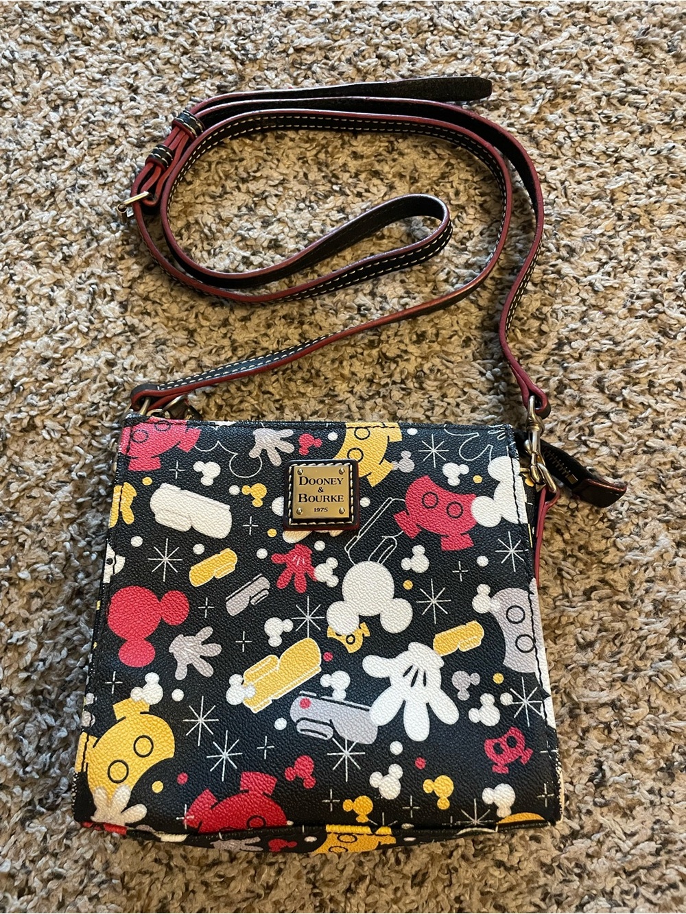 Disney Park Dooney & Bourke Mickey Parts Black Red Rare